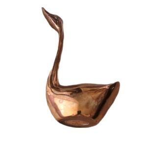 Vintage - MCM Solid‎ Brass Goose Figurine